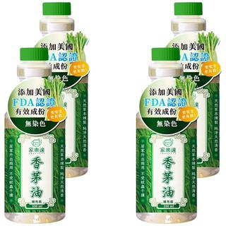 HOME LAYS 家樂適 香茅油補充瓶 純精油添加 油性配方, 550ml, 4瓶