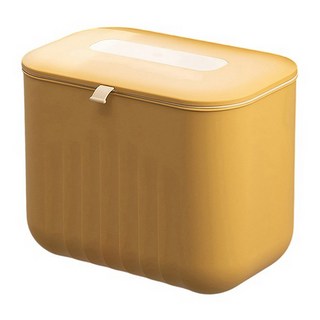 廚房浴室壁掛垃圾桶, 7L, 活力黃