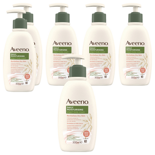Aveeno 保濕乳 蜂蜜杏桃優格, 300ml, 6瓶