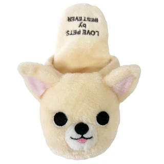 Bestever 犬用玩具 拖鞋, 吉娃娃 米色, 1個