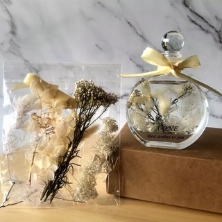 A-ONE 匯旺 浮游花DIY花材包 Set 3包, 天然植物乾燥花, H01 白羽之戀 彩色