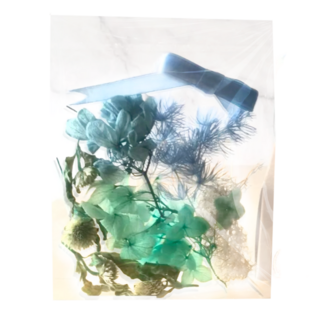 A-ONE 匯旺 浮游花DIY花材包 Set 3, 天然植物乾燥花, H13 海藍輝影 彩色