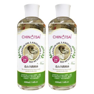 橙采 老山羊潤膚油, 無香特純配方, 日夜皆可使用, 保濕呵護全身肌膚, 400ml, 2瓶