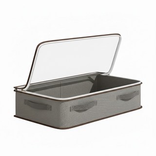 小麥購物 可折疊布藝床底收納箱 L431, 1個, 灰色