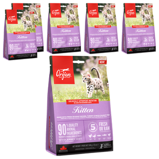 Orijen 歐睿健 台灣公司貨 幼貓 無穀配方 乾飼料, 野牧鮮雞, 340g, 1包, 鮮雞, 6袋