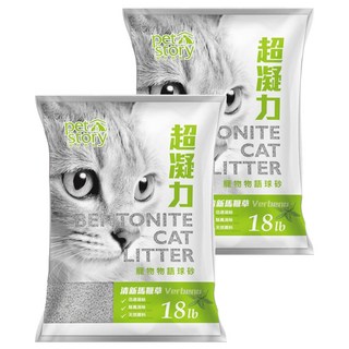 pet story 寵物物語 貓砂 球砂, 清新馬鞭草, 18lb, 2包