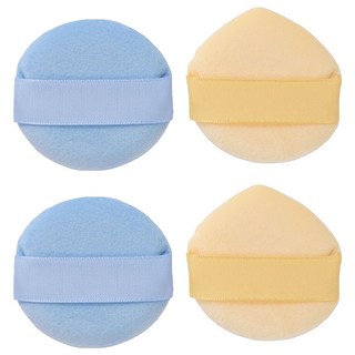 Miro.lu 立絨定妝蜜粉撲 2個, 2組, 藍色+黃色