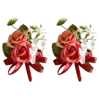 婚禮胸花 PE材質 7*12cm B款紅色, 2個