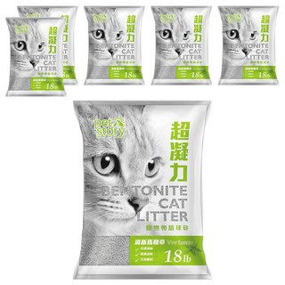 pet story 寵物物語 貓砂 球砂, 清新馬鞭草, 453g, 6包