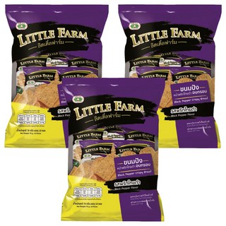 LITTLE FARM 泰國焗烤土司 黑胡椒風味, 3個, 76g