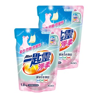 Attack 一匙靈 台灣公司貨 淨柔超濃縮洗衣精 補充包, 1.8kg, 2包