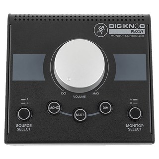 Mackie Big Knob Passive 監聽控制器，專業錄音室音量控制，音源切換，堅固耐用, 黑色