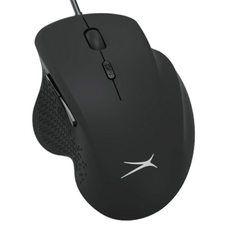 ALTEC LANSING 六鍵式有線滑鼠，800萬次壽命，人體工學設計，4檔DPI可調, ALBM7444, 黑色