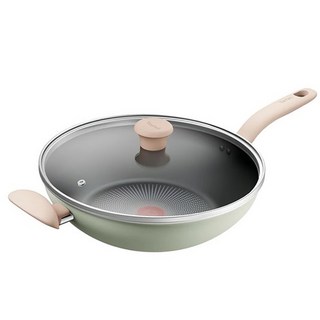 Tefal 特福 抹茶時光系列 不沾炒鍋 加蓋, 32cm, 1組