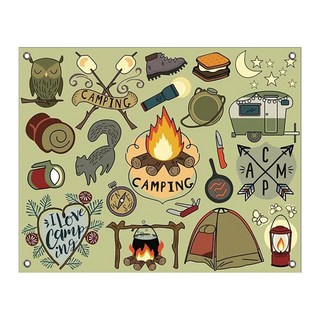 Wild Peak 野峰 露營美學 風格掛布 L款 聚酯纖維, 200 x 150cm, 1件