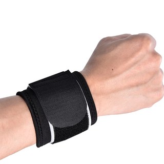 AD-ROCKET 強力加固專業調整式護腕，透氣布料，耐久魔鬼氈，OK布/萊卡/SBR材質, 42 x 8cm, 1個, Black