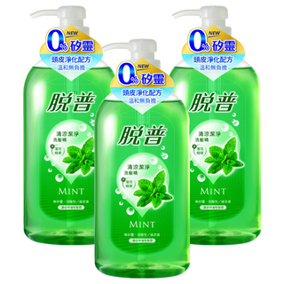 脫普 清涼潔淨洗髮精, 800ml, 3瓶