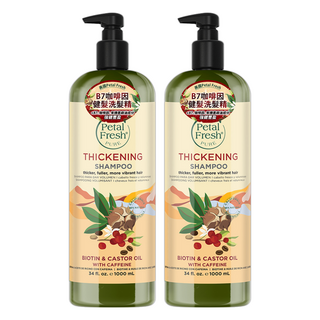 Petal Fresh B7 咖啡因健髮洗髮精 適用於細軟性、受損髮質、一般髮質, 1L, 2瓶