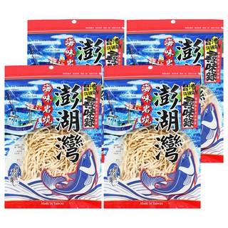 台灣尋味錄 澎湖灣鱈魚香絲 海味炎燒, 80g, 4包