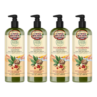 Petal Fresh B7 咖啡因健髮洗髮精 適用於細軟性、受損髮質、一般髮質, 1L, 4瓶