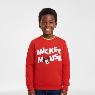 米奇男童款紅色大學T RE61729