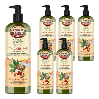 Petal Fresh B7 咖啡因健髮洗髮精 適用於細軟性、受損髮質、一般髮質, 1L, 6瓶