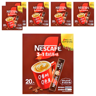 NESCAFE 雀巢咖啡 三合一濃醇原味, 15g, 20條, 6盒