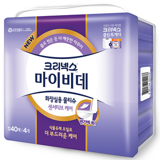 마이비데 센서티브케어 비데티슈 캡형, 55g, 40매, 4개