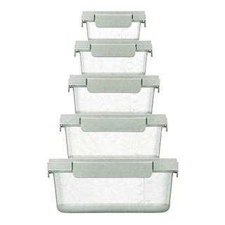 LocknLock 樂扣樂扣 空間精靈收納保鮮盒 5個, 230ml + 500ml + 920ml + 1.6L + 2.7L, 1組