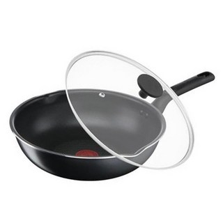 Tefal 特福 璀璨系列 不沾深平鍋 + 玻璃蓋 C5738496, 24cm, 1組