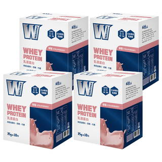 義美生醫 W PROTEIN乳清蛋白飲 草莓拿鐵, 350g, 4盒