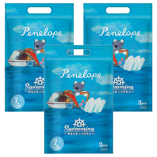 Penelope 游泳用泳褲型尿布 7-14kg 3片裝, L, 9片