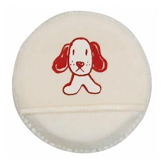 Wanwanbaby 嬰兒粉撲 - 帶小狗圖案, 紅棕色, 1個