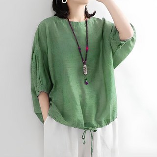 ATTERLIC Janne 蝙蝠袖抽繩五分袖上衣 10430