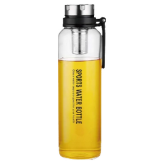 JAR嚴選 大容量耐熱防爆裂高硼硅玻璃水瓶 附杯套, 透明色, 1個, 1.5L