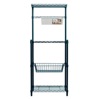 dayneeds 日需百備 輕型微波爐架 含PP墊板 + 邊條 + 掛架40cm, 黑色