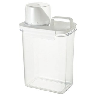 鷹嘴式量杯密封罐 保鮮罐 飼料罐 防潮罐 儲糧罐 儲米罐 米桶-2300ml PET+PP+矽膠材質, 30 x 13 x 8cm, 透明, 1個