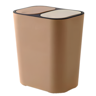 Soso& 現代感性按壓式分類垃圾桶, 棕色