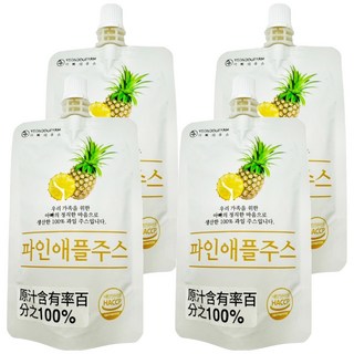 YEONDOOFARM 鳳梨汁, 100ml, 4個