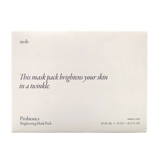 aroh 艾洛 益生菌亮白面膜, 10片, 1組