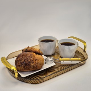 Inglow 防滑點心水果上菜托盤, 棕色, 1個