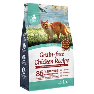 PetsTimes 毛孩時代 85%鮮雞肉無穀全貓糧, 腸胃保健, 1.5kg, 1袋