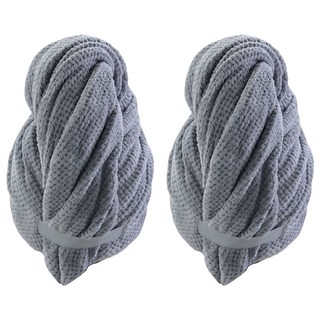 乾髮神器2代 超強力吸水乾髮帽 KDOT-980, 2個, 灰色