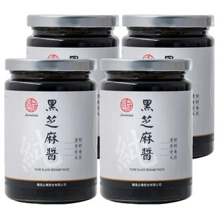 真老 純黑芝麻醬 低溫烘焙, 350g, 4罐