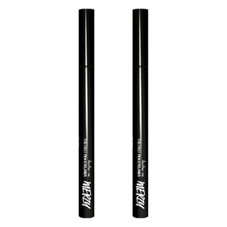 MERZY The First 眼線液筆 Set, 輕薄有彈性, 防水防油, 初學者適用, P1 Oreo, 2支