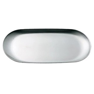 SALUS 佐藤金屬 光澤橢圓小托盤, 430不鏽鋼, 日本製, 177 x 83 x 10mm
