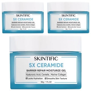 SKINTIFIC 5X 神經酰胺保濕乳霜, 30g, 3罐