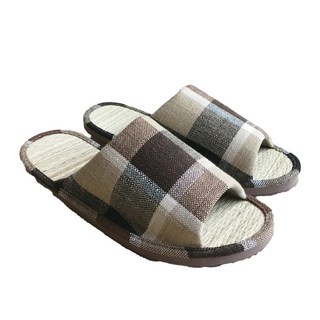 TAIWAN SLIPPER 台灣犀利趴 小日常 真草蓆室內拖鞋, M, 咖啡色, 1雙