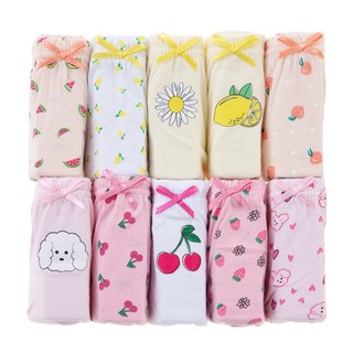 BASE ALPHA ESSENTIALS 女童純棉無螢光三角內褲10件組