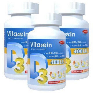 good Life 得意人生 維生素D3 400IU 膠囊, 120顆, 3罐